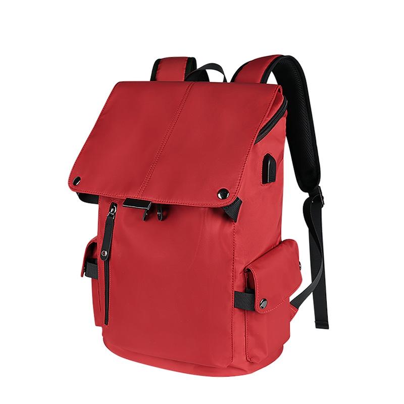 Universal Laptop Backpack With Usb Port - 13-15.6 Inch Capacity - Wine Red
