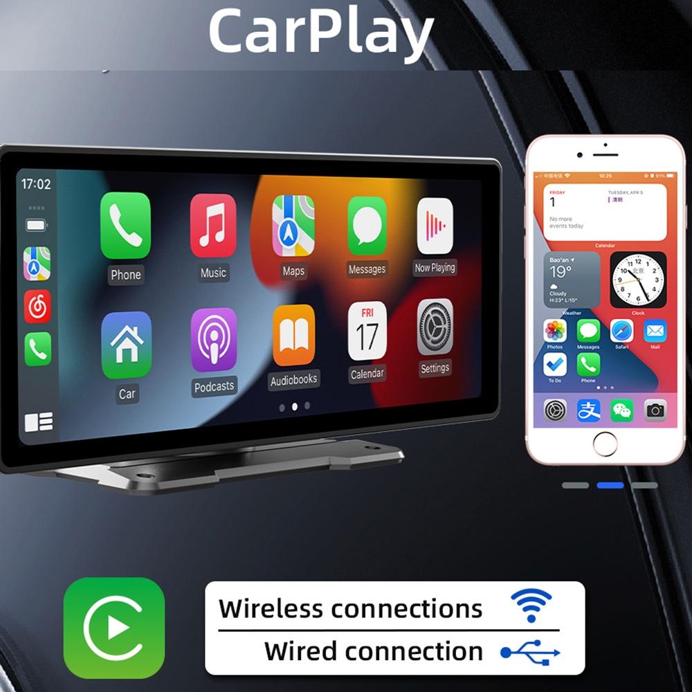 10.26 Inch Car Mp5 Player With Carplay / Android Auto - Portable Black