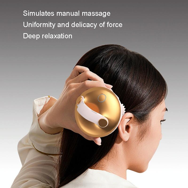 Wireless Smart Head Massager Kneading - Gold