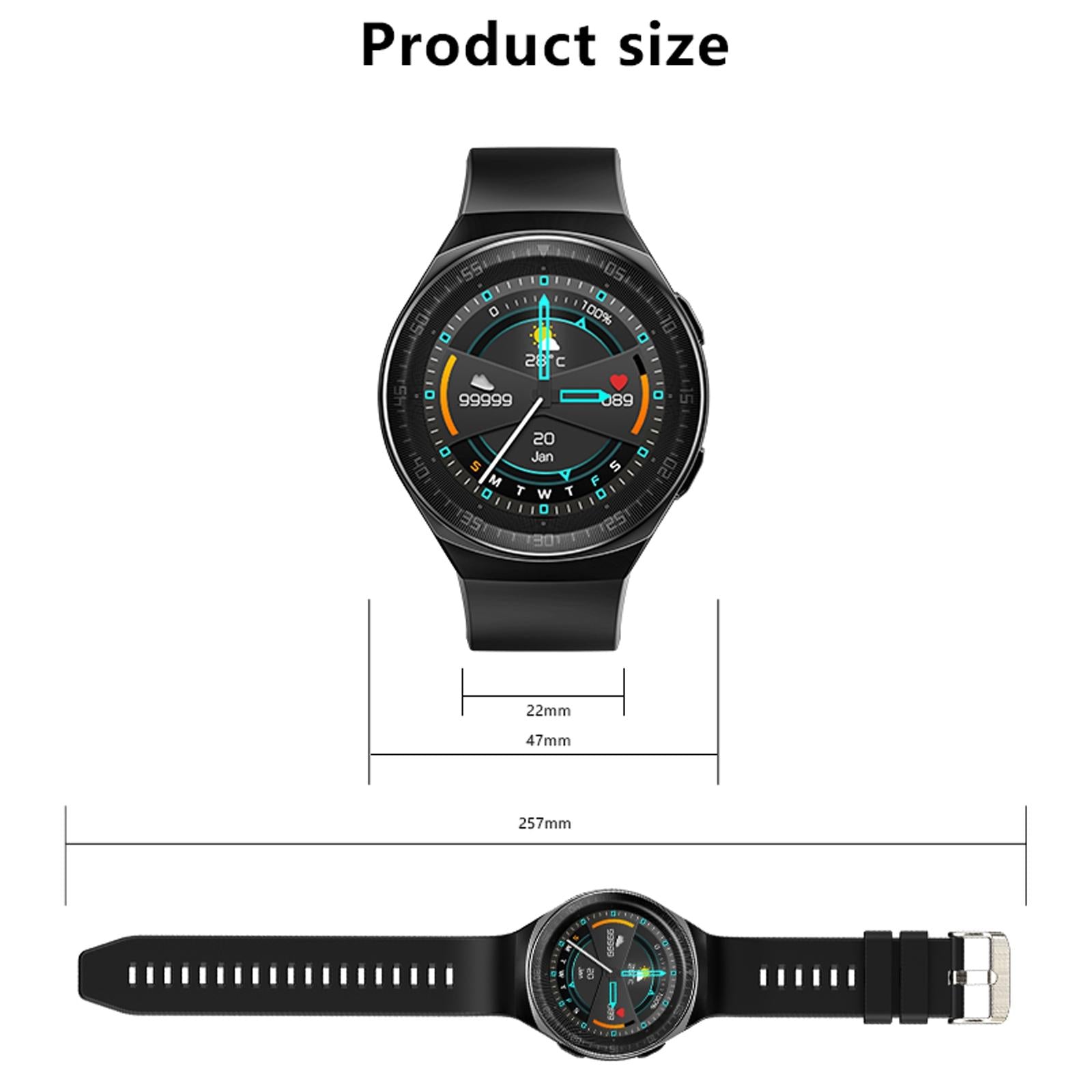 1.28 Inch Ip67 Waterproof Smart Watch With Bluetooth Call Sleep & Heart Rate Monitoring - Black