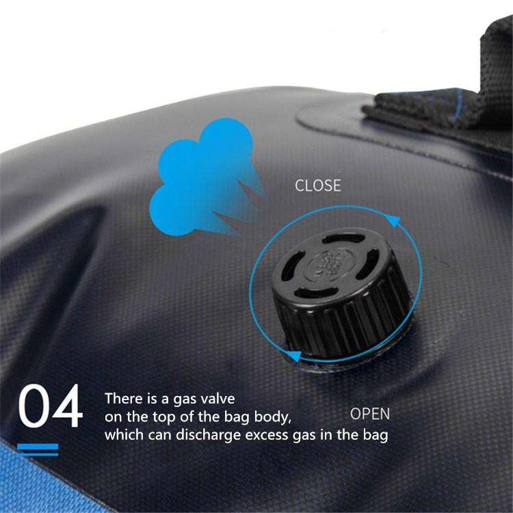 60L Waterproof Backpack For Swimming Diving Surfing Large Capacity Mountaineering Bag - Khaki