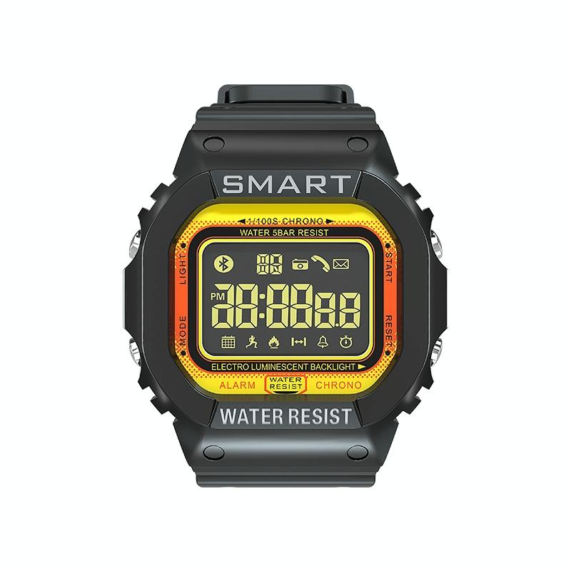 1.21 Inch Fstn Lcd Screen 50M Waterproof Smart Watch Support Information Reminder / Remote Camera / Sport Record Black - Eda001133601A