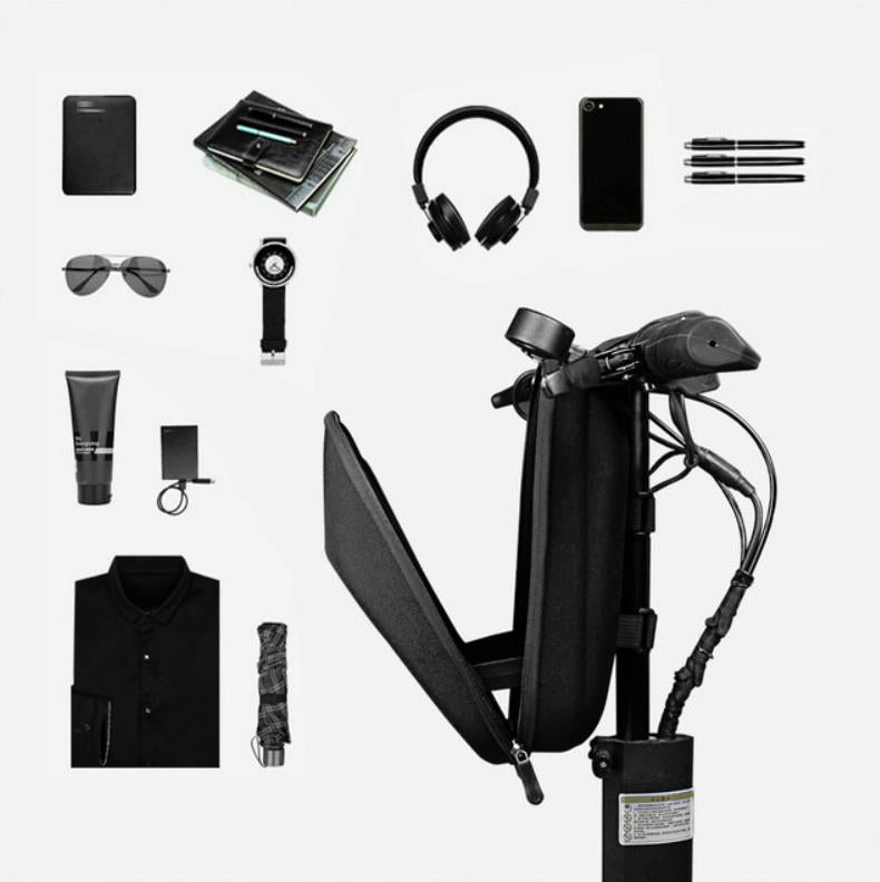 Waterproof Hard Shell Bag for Xiaomi No.9 Electric Scooter - Front Storage for Folding Car - Black