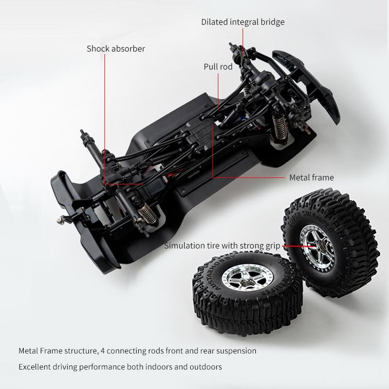 Off-road Climbing Rc Vehicle with 4wd Drive - Grey