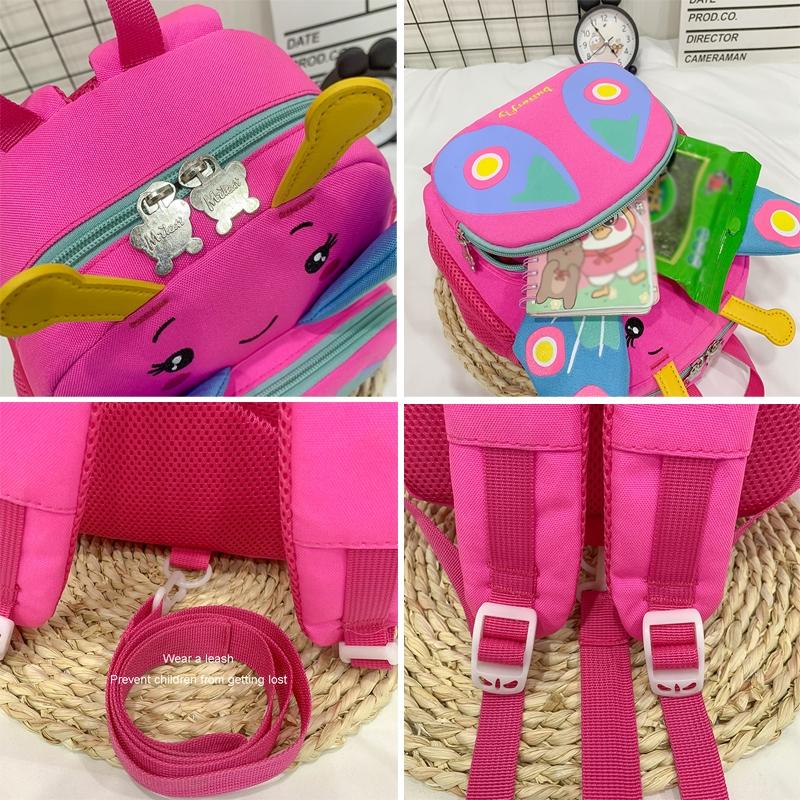 Girls' Butterfly Backpack - Compact and Colourful - Purple