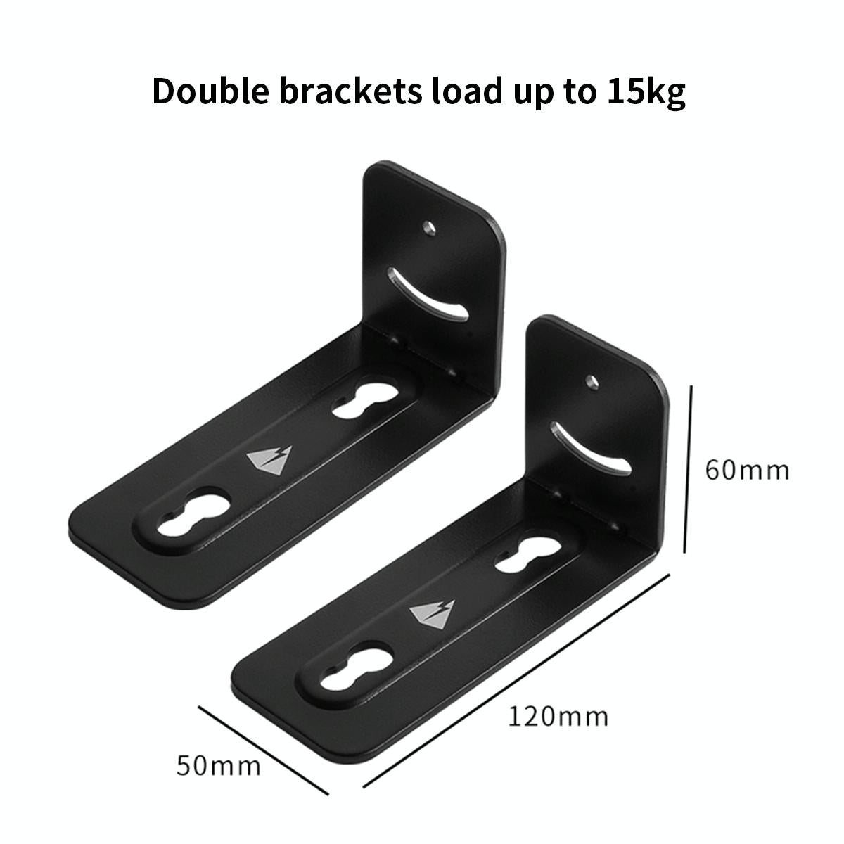 Non-slip Wall Bracket for Long Strip Speakers - Black