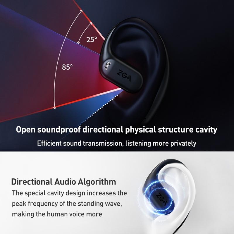 Wireless Bluetooth Earphone Ear-Mounted - Black