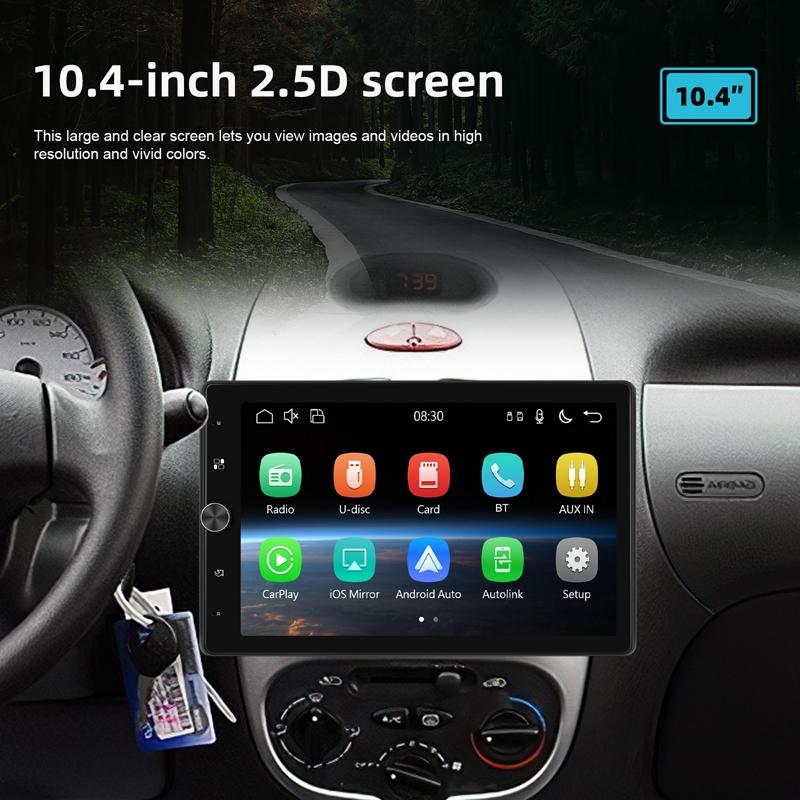 10.4 Inch Vertical Screen Android Navigation With Wireless Carplay & Backup Camera