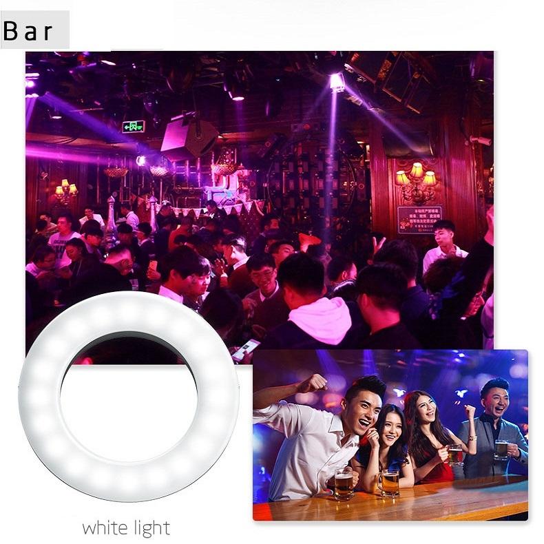 Selfie Ring Light for Mobile Phones - Beauty Enhancer - White
