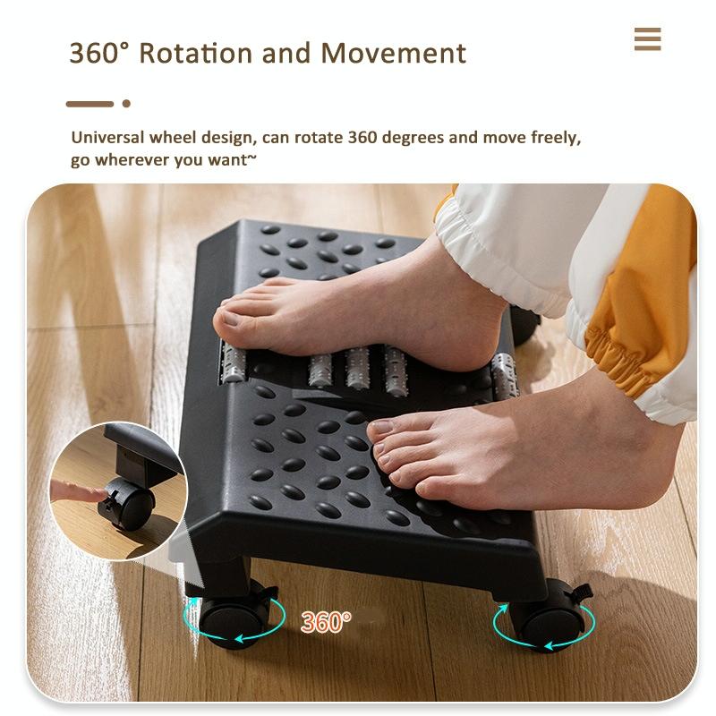 360 Swivel Footrest For Under Desk Black
