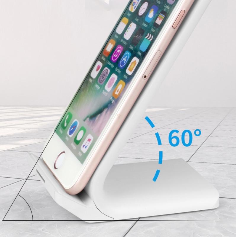 10W Vertical Wireless Charger For Smartphones Black