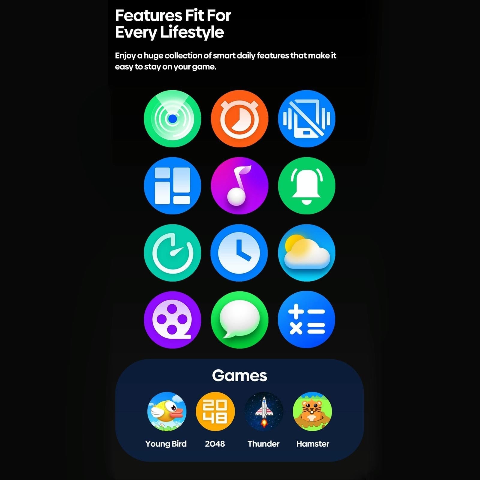 1.39 Inch Screen Voice Calling Smart Watch Support Heart Rate / Blood Pressure / Blood Oxygen - Midnight Black