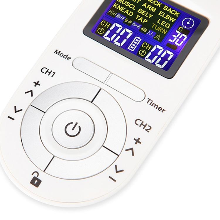 12-Mode Digital Meridian Physiotherapy Instrument Acupuncture Massager White