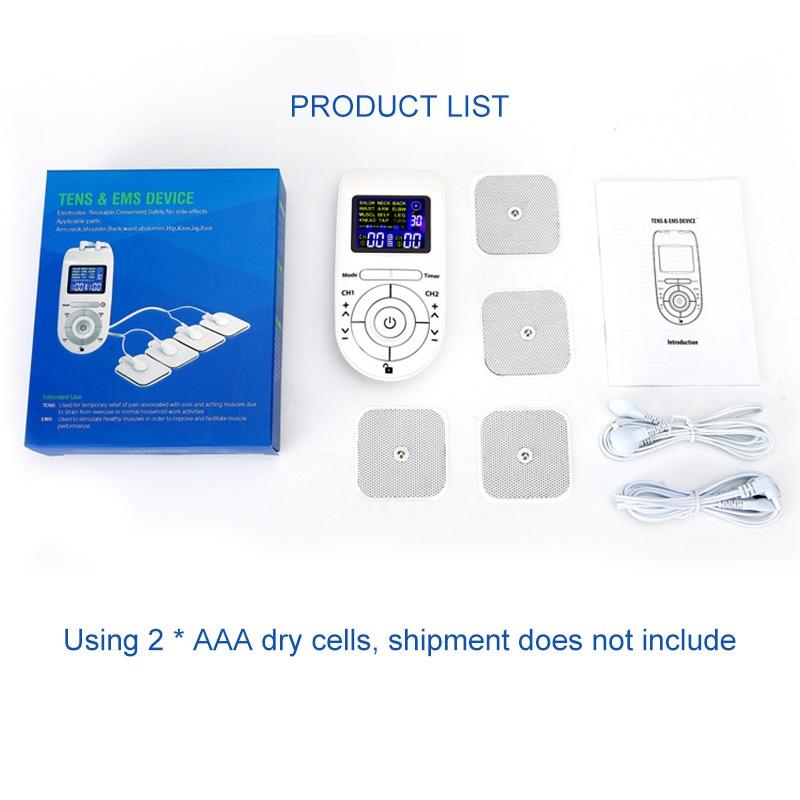 12-Mode Digital Meridian Physiotherapy Instrument Acupuncture Massager White