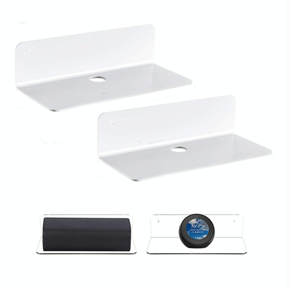 Set of 2 Wall Mounts for Speakers and Surveillance Cameras - Transparent