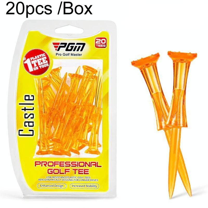 20-pack Golf Ball Tees - Durable 8-point Crown Tip for Competition - Anti-hitting - Yellow