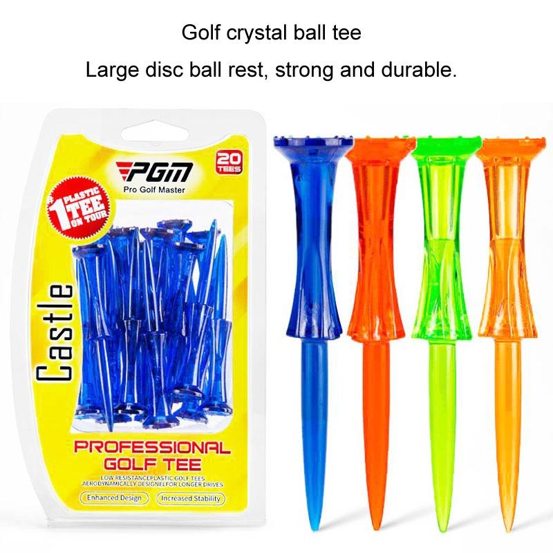20-pack Golf Ball Tees - Durable 8-point Crown Tip for Competition - Anti-hitting - Yellow