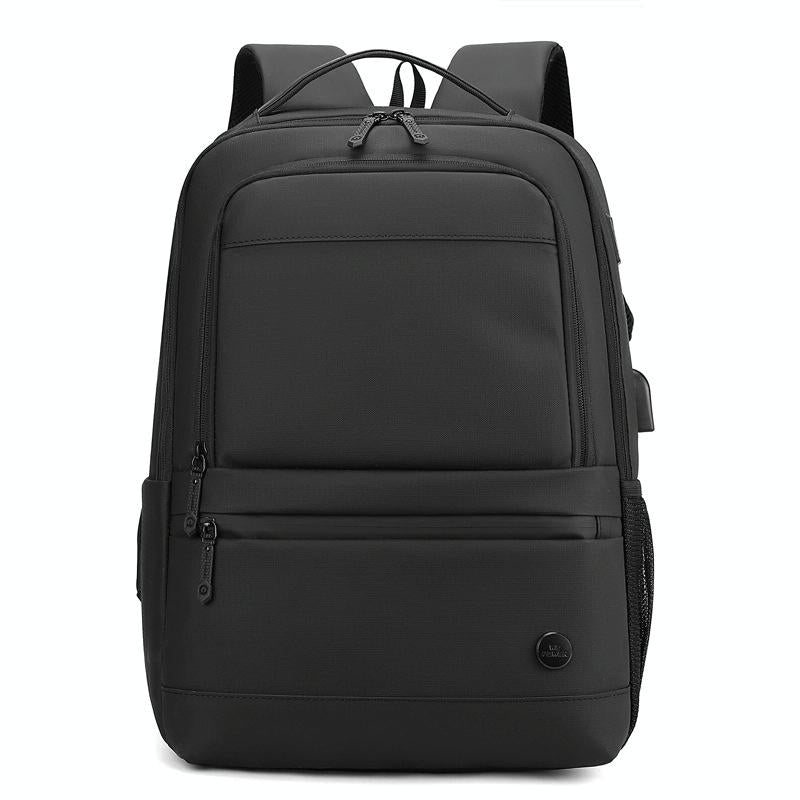 Men Usb Backpack with Charging Port - Black