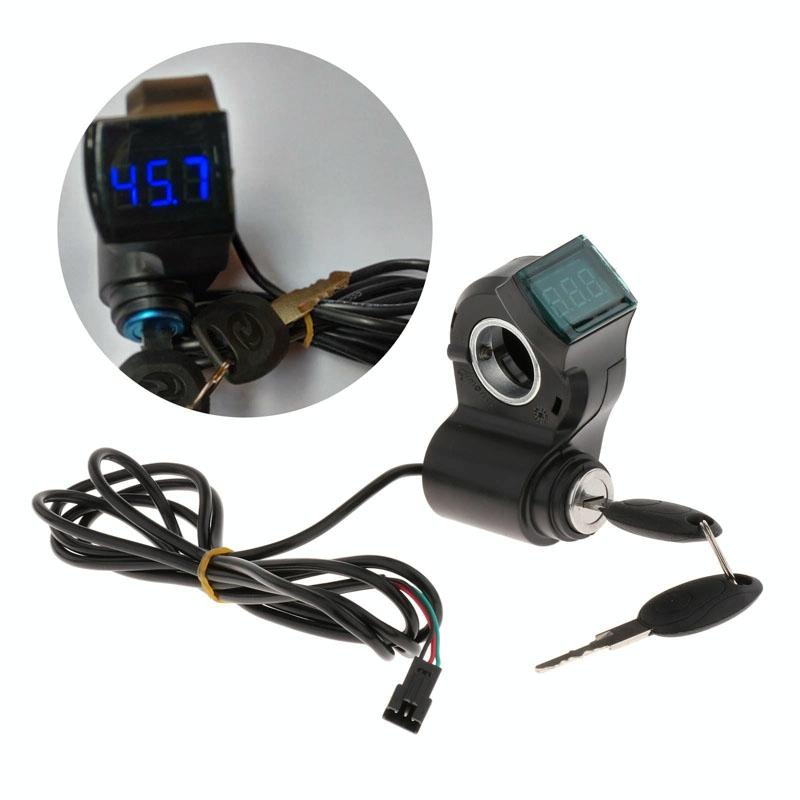 Ev Scooter Disconnect Switch with Digital Display and Keys - Black