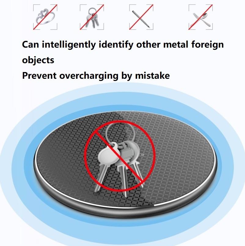 2 Pack Universal 10W Aluminum Wireless Charger With 1M Cable