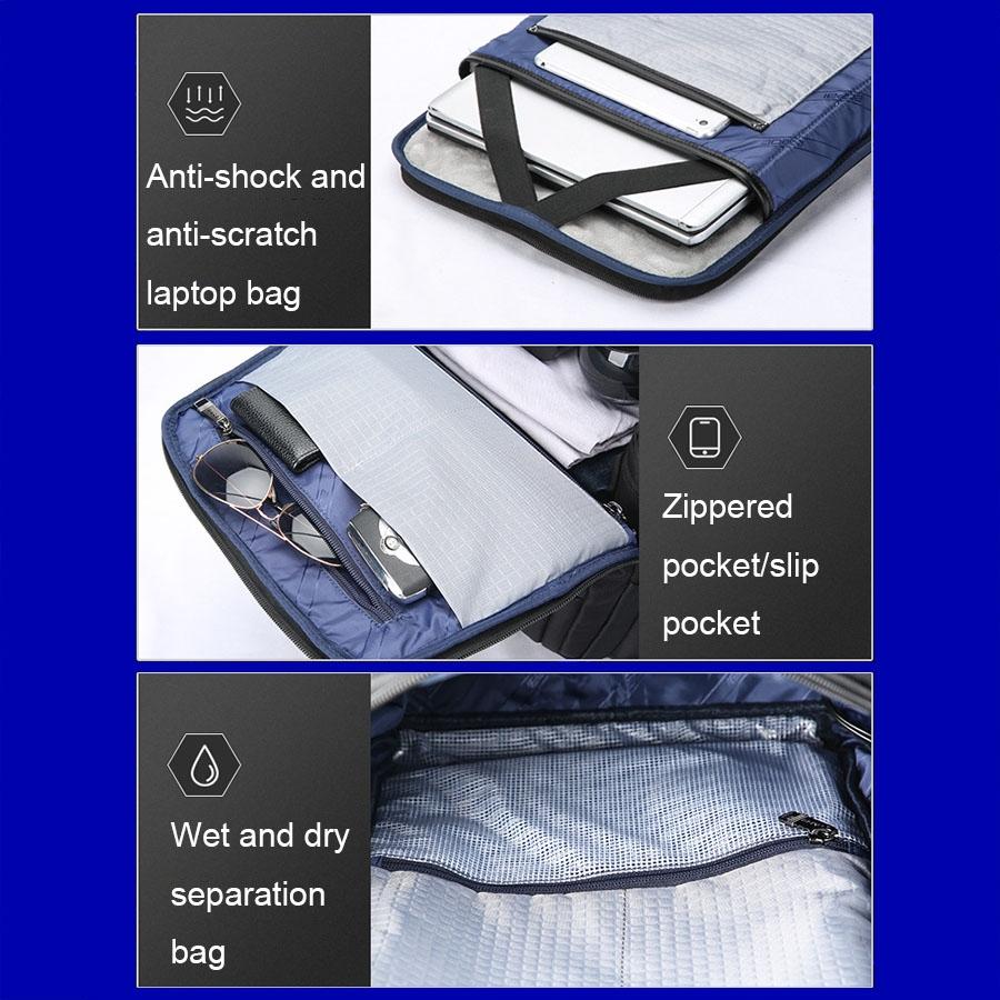 Multifunctional Usb Business Backpack with Anti-theft Feature - Black