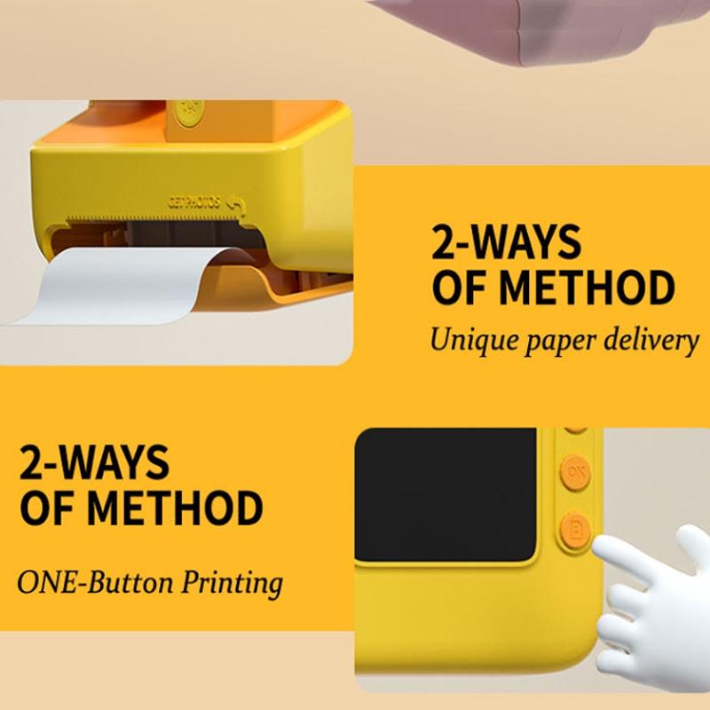 2-inch Dual Lens Instant Print Camera for Children - 4800w Pixel - Without Memory Card Pink