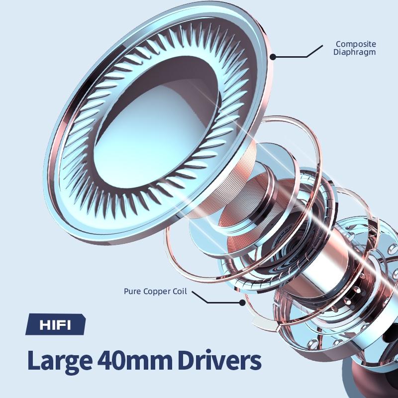 Long Wired Gaming Headset Noise Cancelling 3.5Mm Interface Black