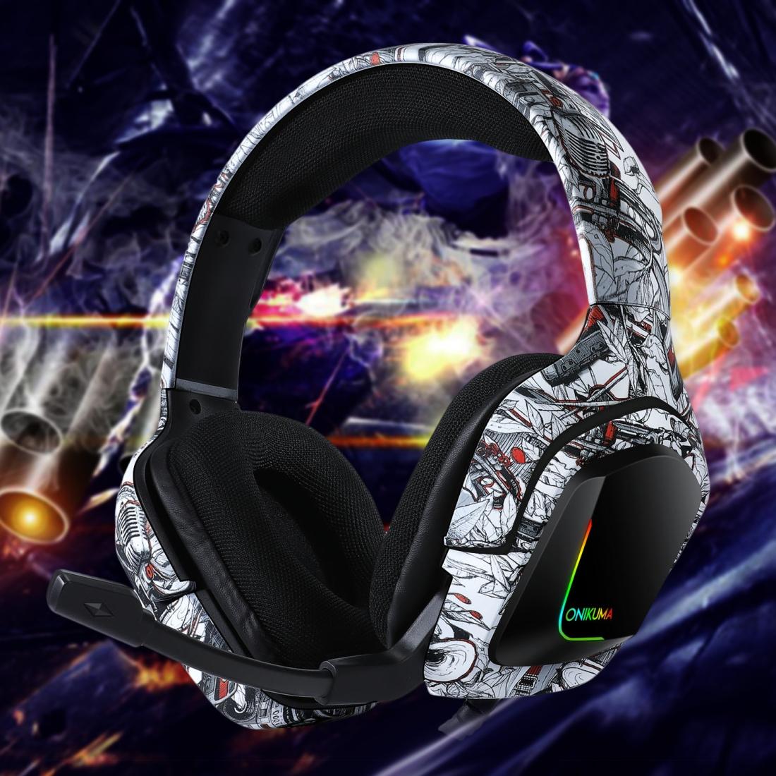 Surround Sound Pc Gaming Headset With Mic & Rgb - Black Gray