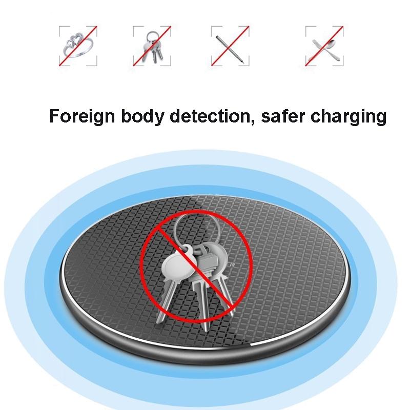 15W Plaid Desktop Wireless Charger - Black