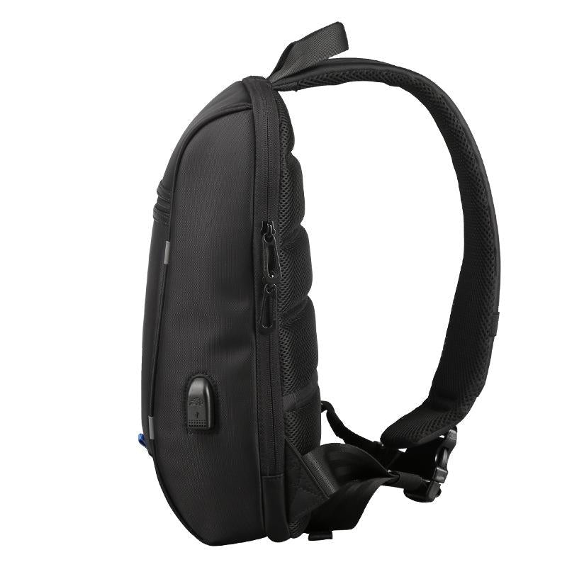 Versatile Black Crossbody Backpack For School Or Leisure