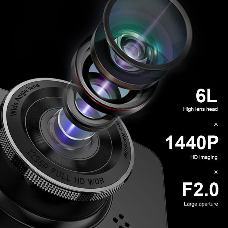 Hd Night Vision Dog Driving Recorder with Reversing Image - Single Record