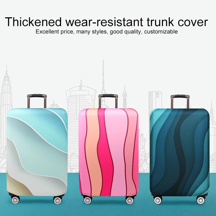 22-24 Inch Travel Suitcase Dust Covers - Elastic & Abrasion-resistant - Green Ripple