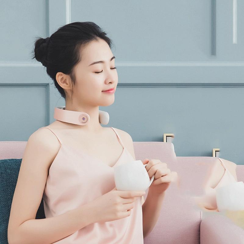 Smart Neck & Shoulder Massager Heat Therapy Multi-Function Cervical Spine Physiotherapy Pgg - White