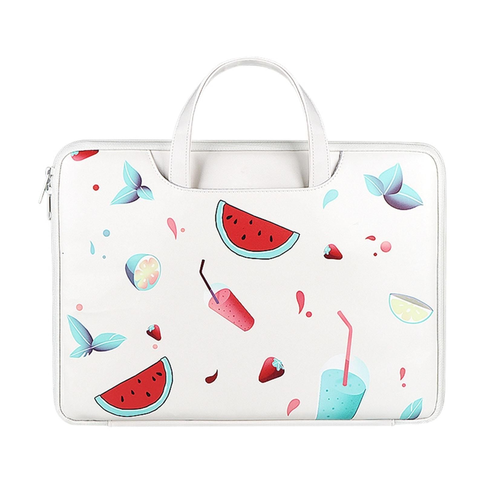 14.1-15.4 Inch Lightweight Printed Laptop Bag In Pu Material - Ice Cream