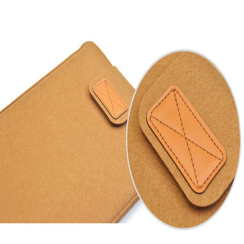 13 Inch Vertical Felt Laptop / Tablet Sleeve Bag - Khaki