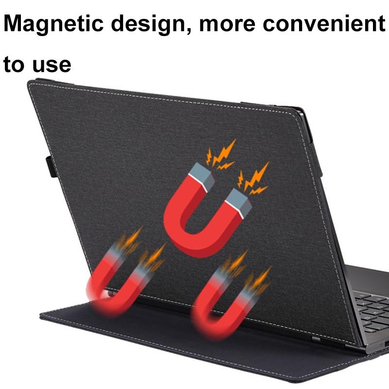 14 Leather Laptop Protective Case - Anti-Fall Design - Black - For Samsung Galaxy Book 4 Pro