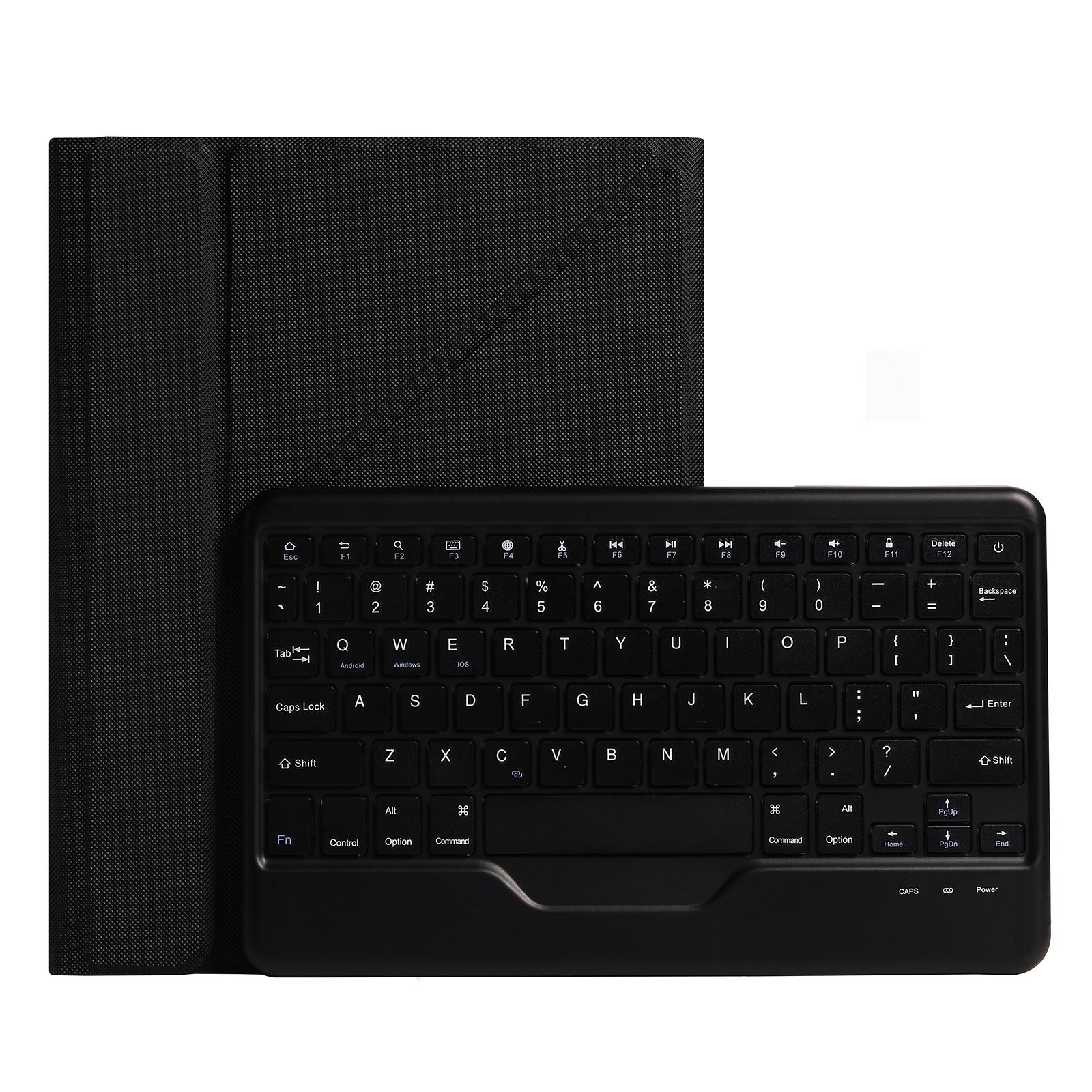 10.2 / 10.5 Inch Bluetooth Keyboard Tablet Case With Triangle Holder & Pen Slot - Black Diamond Pattern