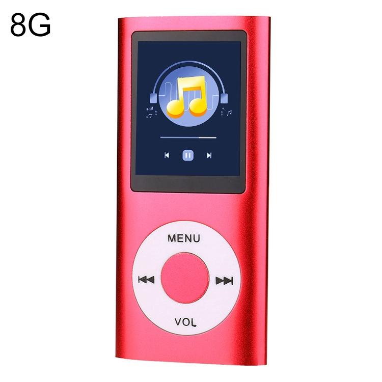 1.8 Inch Metal Mp4 Player + 16G Tf Card + Earphone + Cable - Black - With Earphone+Cable