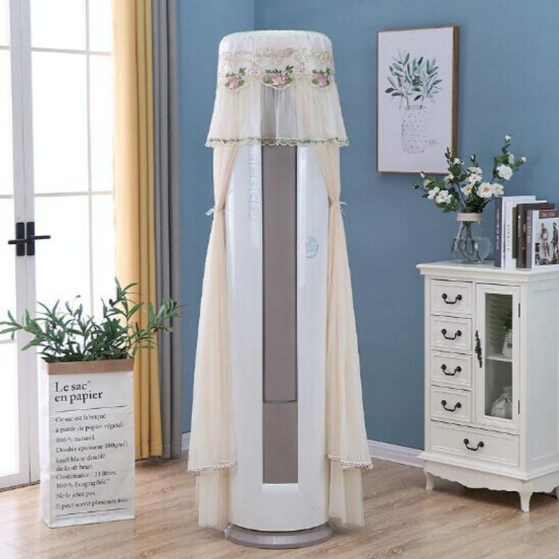 180cm Vertical Lace Air Conditioner Dust Cover - White