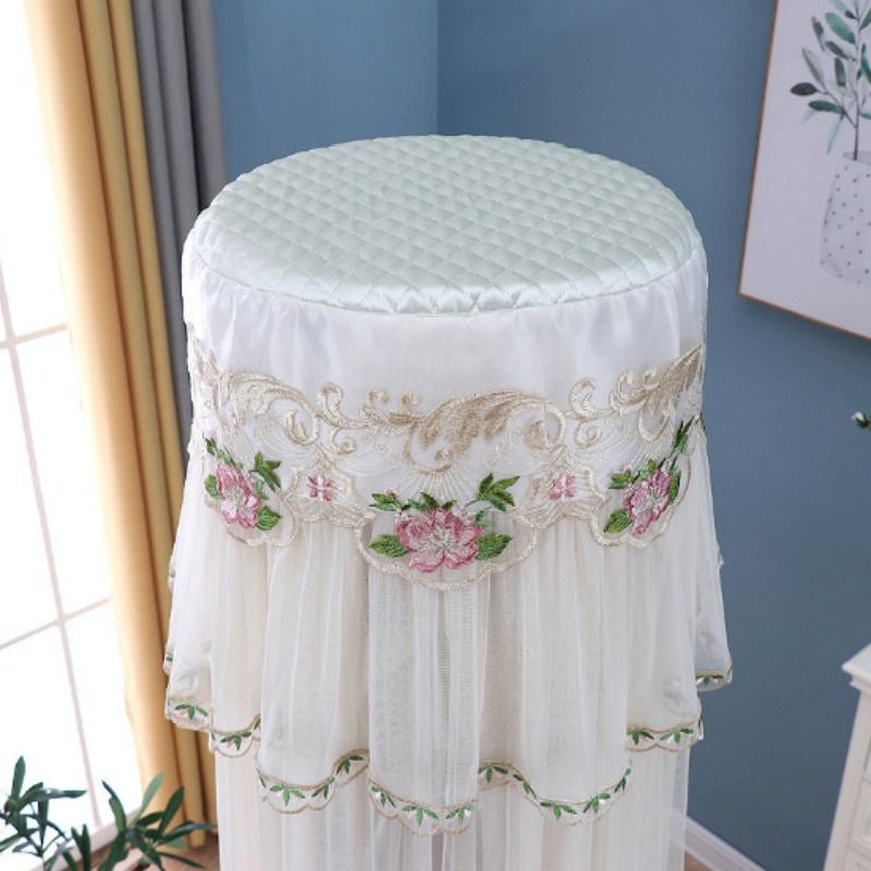 180cm Vertical Lace Air Conditioner Dust Cover - White