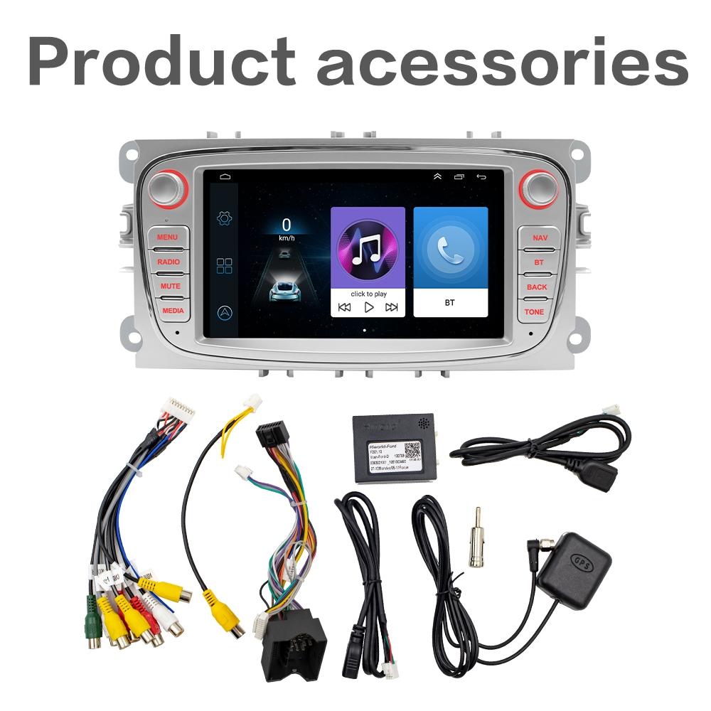 7 Inch Android Navigation Radio For Ford Focus - Bluetooth Rds 1 + 32G - Black 2 + 64G