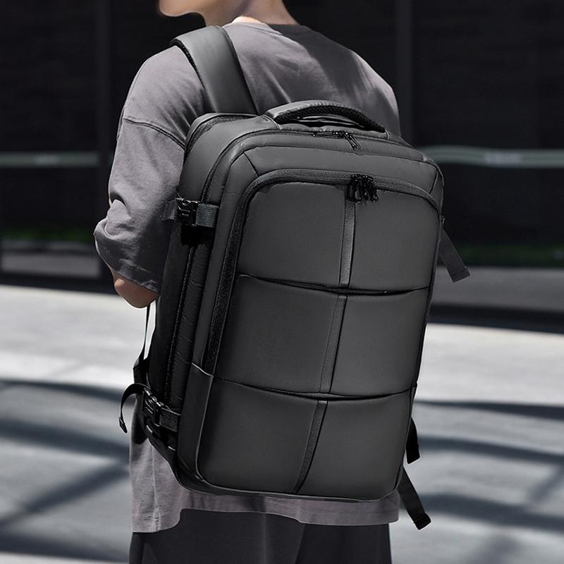 Large Capacity Expandable Business Backpack - Gray