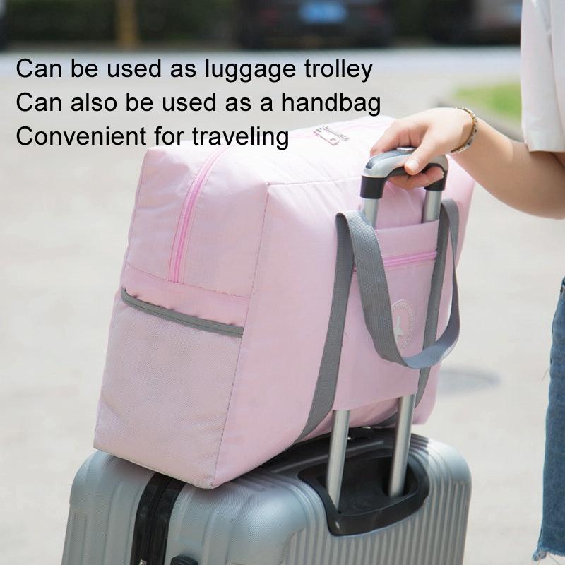 Folding Travel Bag With Trolley Case For Luggage
