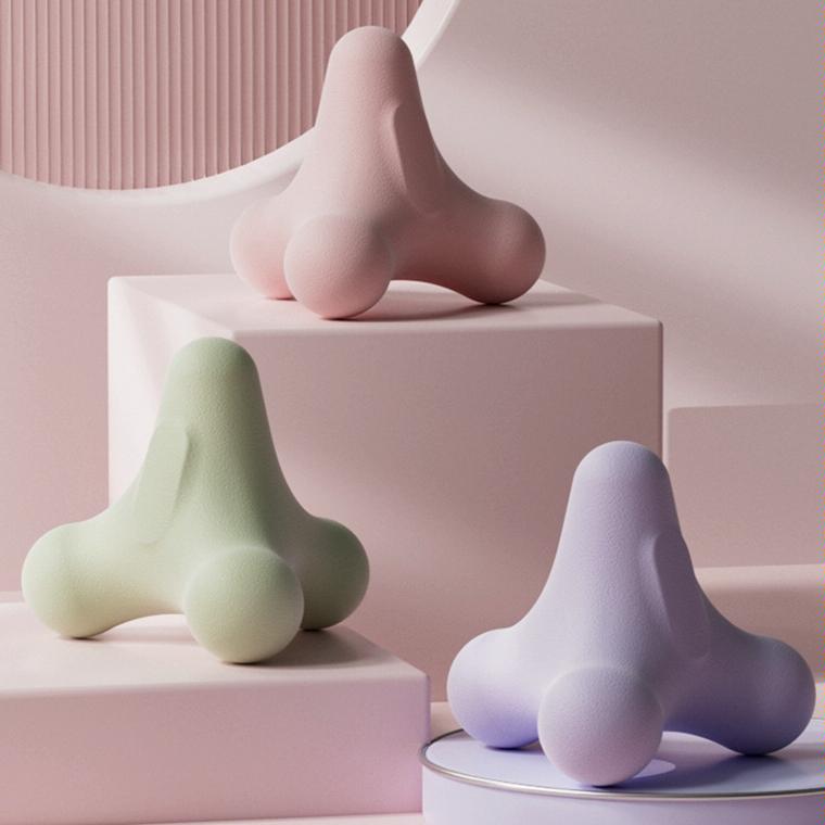 4-Corner Fascia Massage Ball For Neck & Shoulder Relief Yoga & Fitness - Green