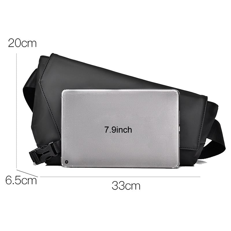 Waterproof Men Crossbody Backpack Gray