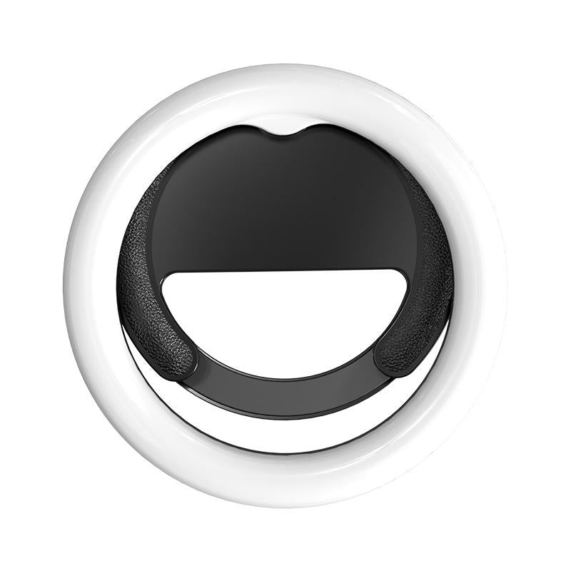 Clip-on Half-ring Fill Light for 10cm Mobile Phones - White