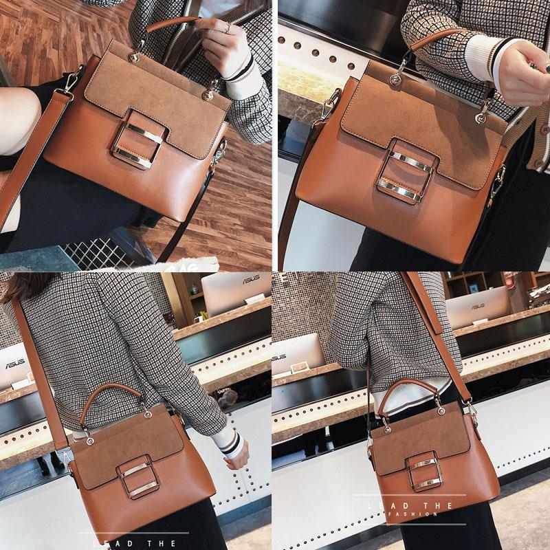 Stylish Women Crossbody Tote Bag - Black