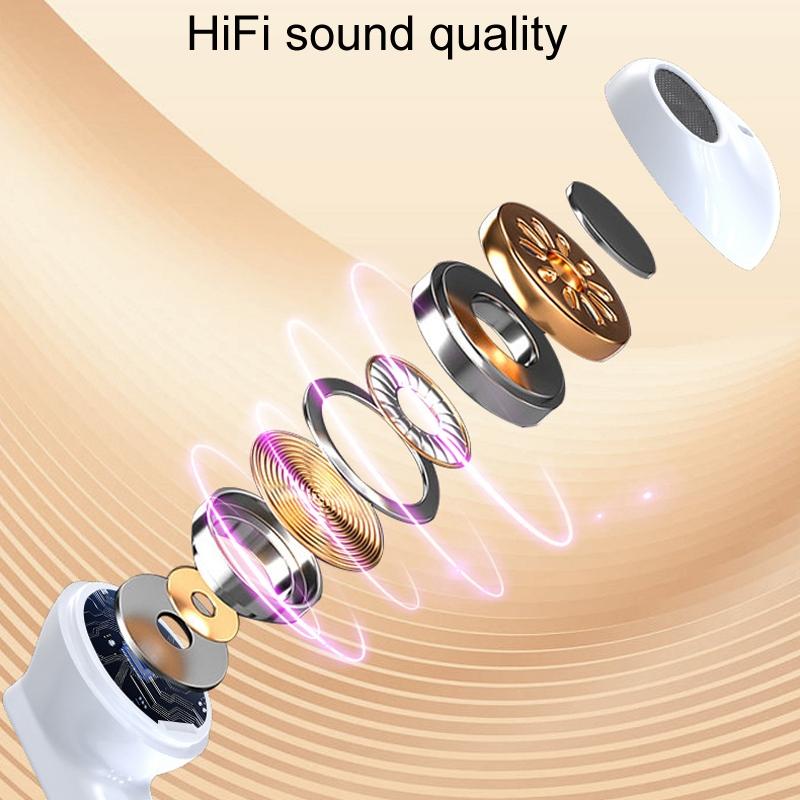 Wireless Bluetooth Earphones with Hd Noise Reduction for Gaming and Sports - White