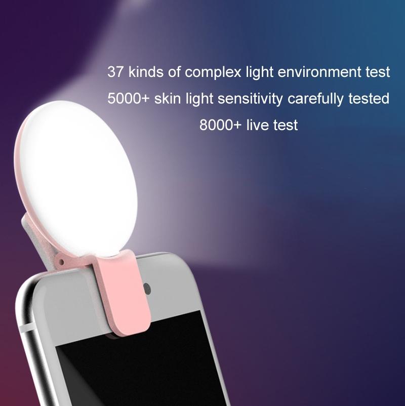 2-pack Led Selfie Light for Mobile Phone Photography - Pink
