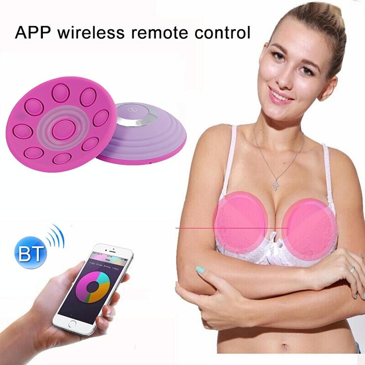 Anti-Sagging Bluetooth Breast Massager Remote Control Purple
